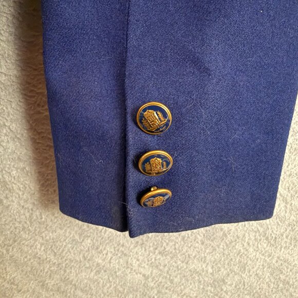 Vintage Women's 8 Pendleton 2 Button Blazer Jacket 100% Wool Lined Navy Blue - Picture 6 of 12